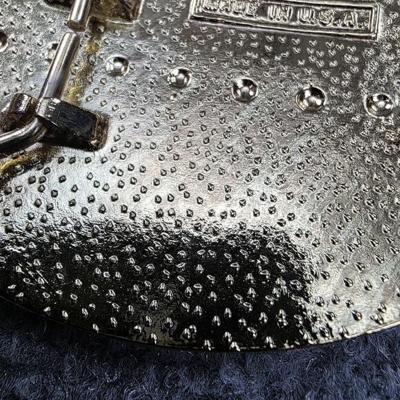 Bald Eagle Mountain Scene Belt Buckle Made in USA Western Gold Trim Wildlife VTG - Picture 7 of 10